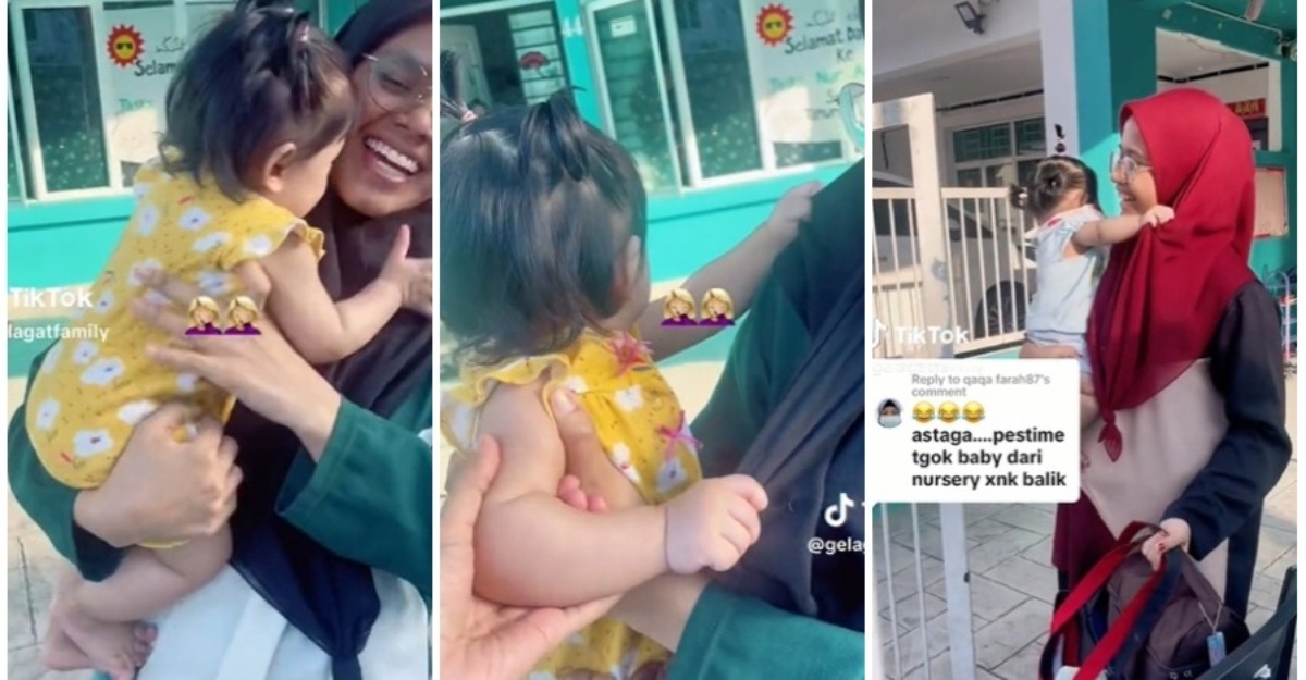 bayi tak nak berpisah balik dari taska