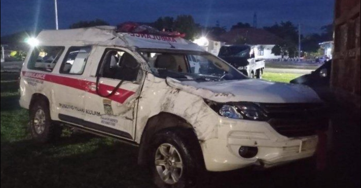 wanita maut dilanggar ambulans
