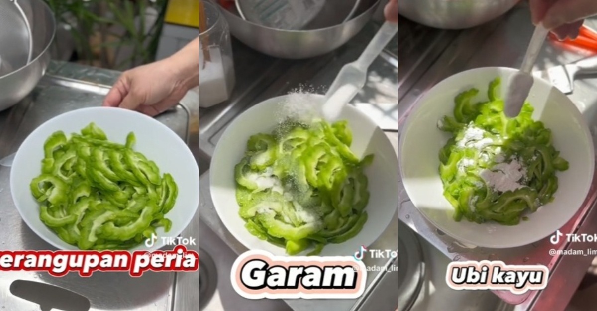 cara hilangkan pahit peria