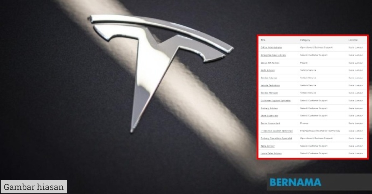 tesla peluang pekerjaan malaysia