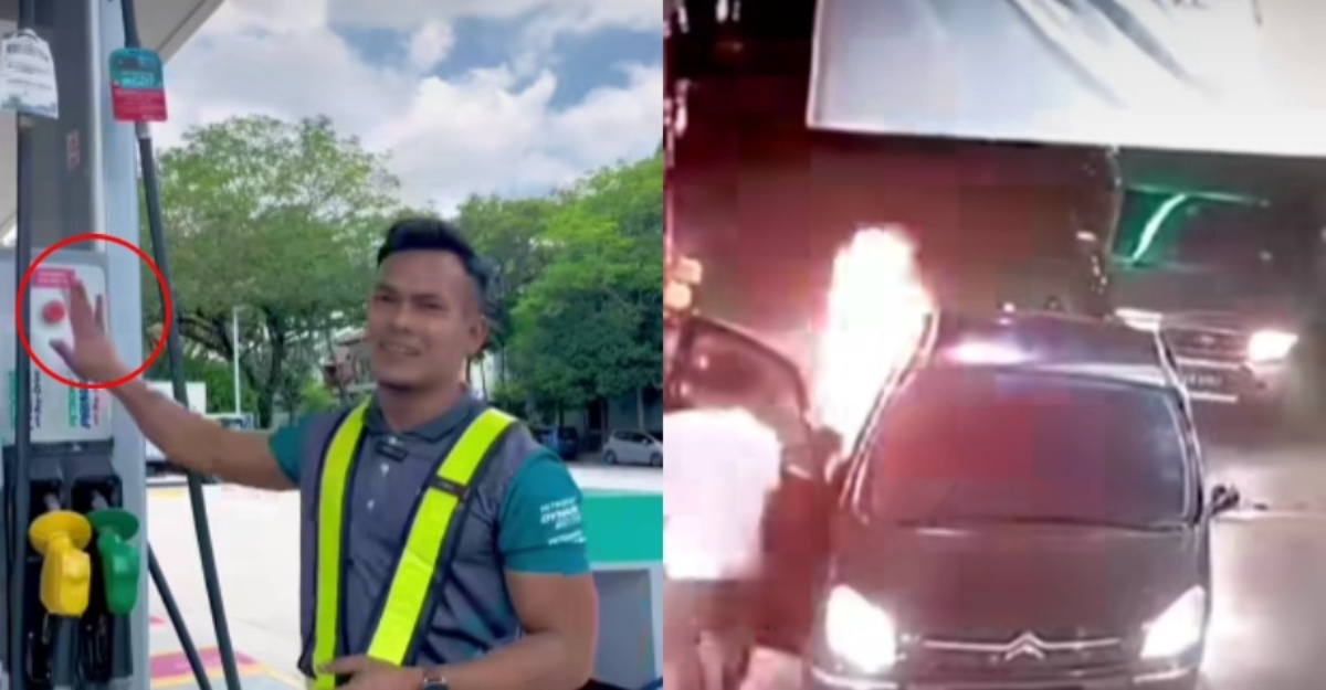 butang merah stesen minyak