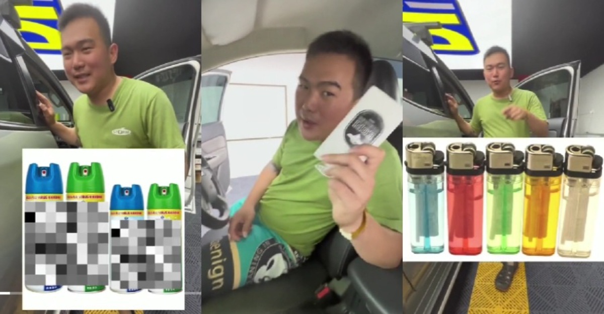 tinggal barang kereta meletup
