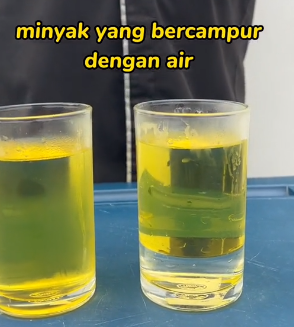 kandungan minyak air tangki