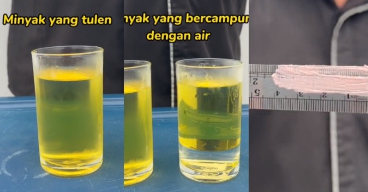 kandungan minyak air tangki