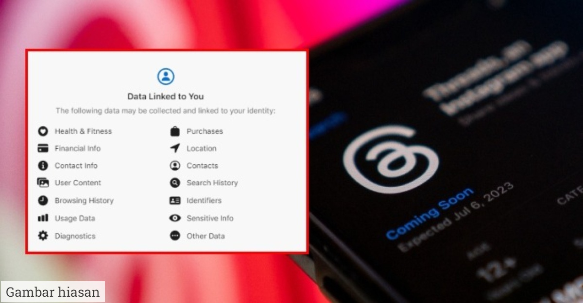 Threads Didakwa Mungkin Mengutip Data-data Pengguna