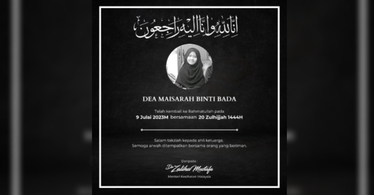 Dr Zaliha Ucap Takziah Atas Pemergian Dea Maisarah, Kes Dalam Siasatan