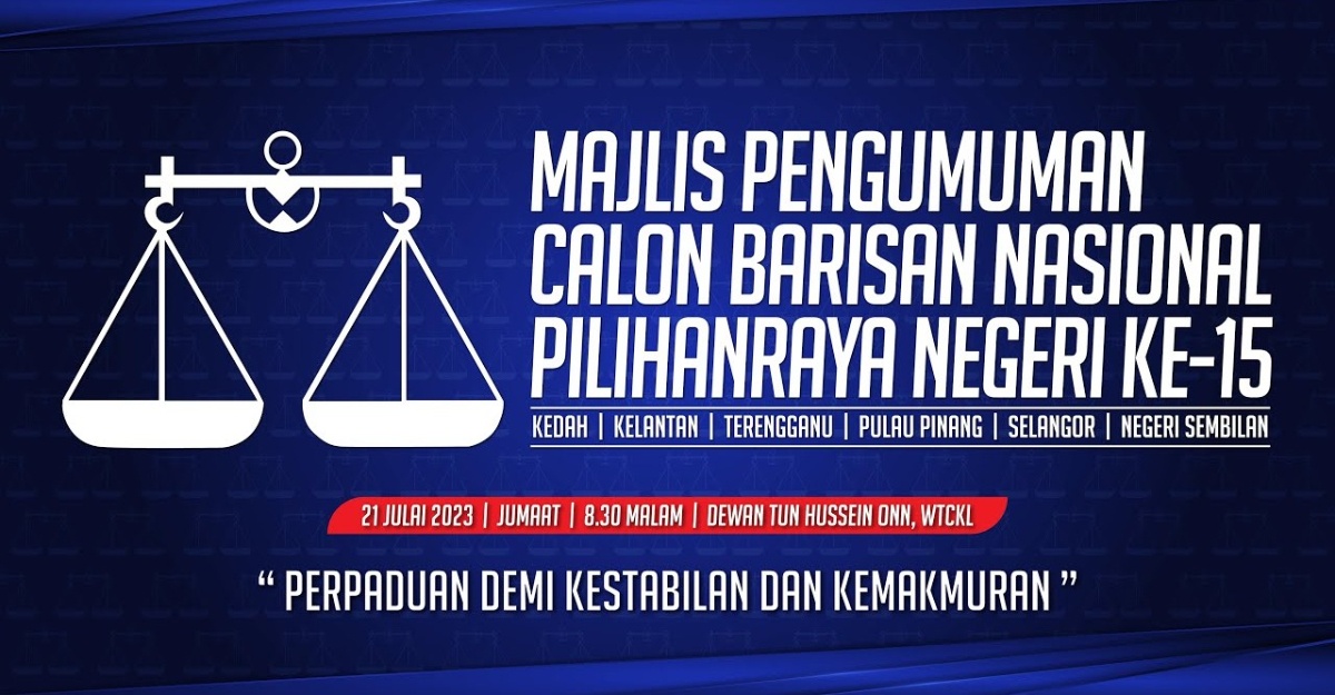 senarai penuh calon bn prn