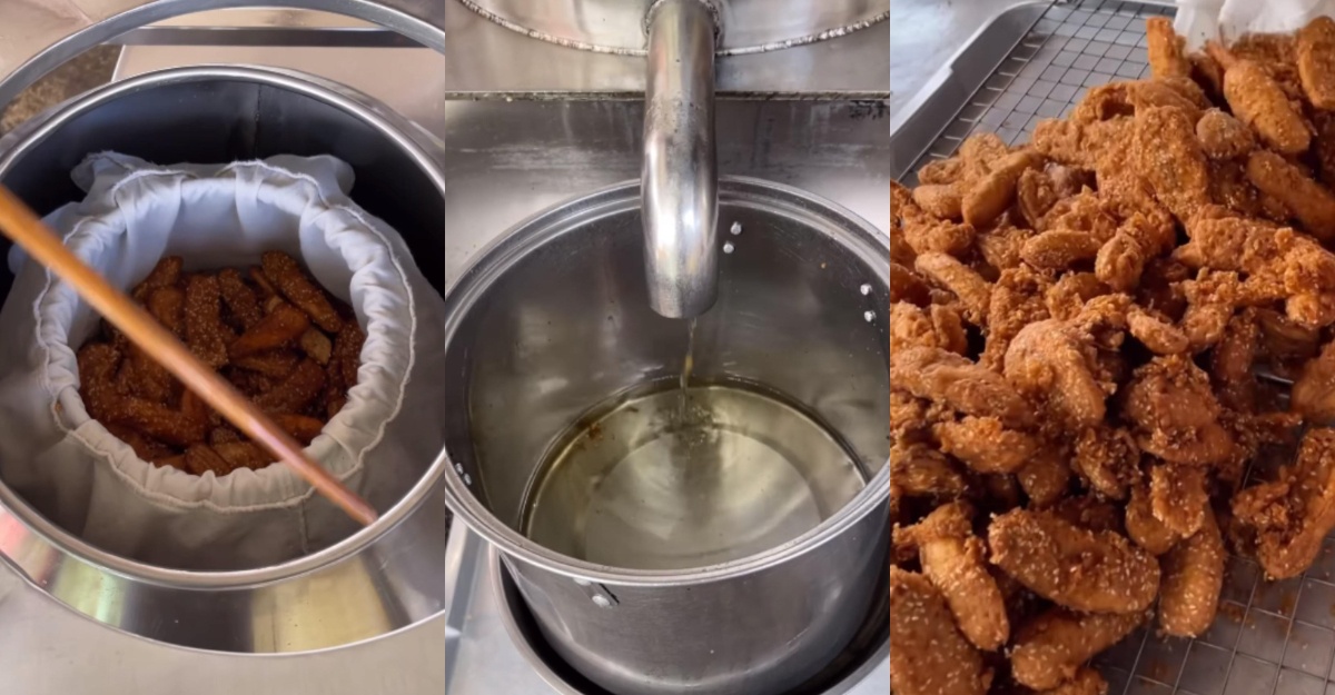 alat tapis minyak pisang goreng