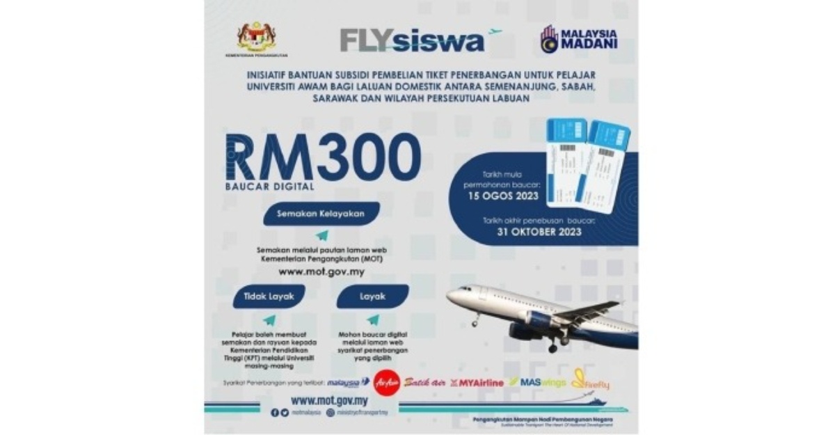 Tarikh Akhir Baucar Digital Tiket Penerbangan