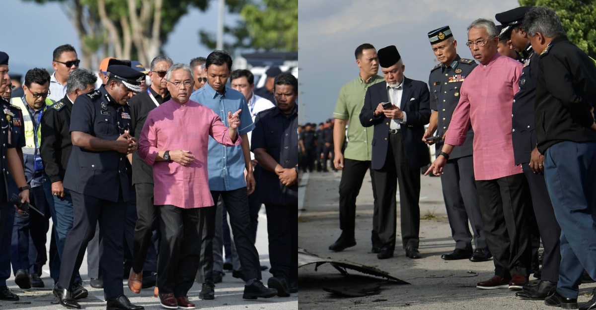 agong pesawat terhempas