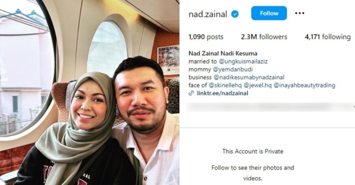 Nad Zainal private akaun instagram
