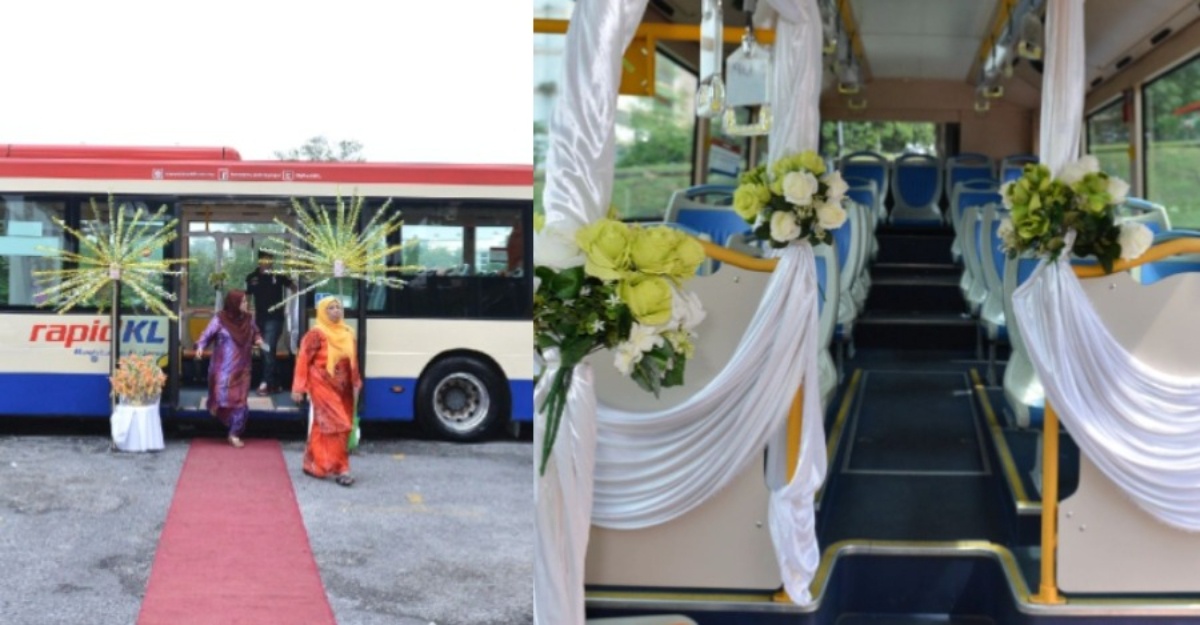 pelamin dalam bas