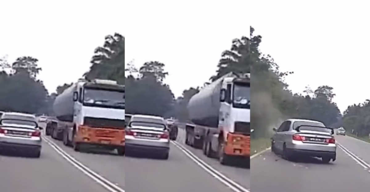tayar lori tercabut bahau-batu kikir