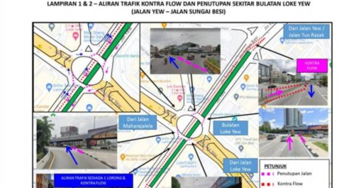 Jalan Sungai Besi ditutup