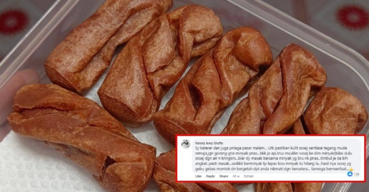 cara goreng sosej cantik kejadian