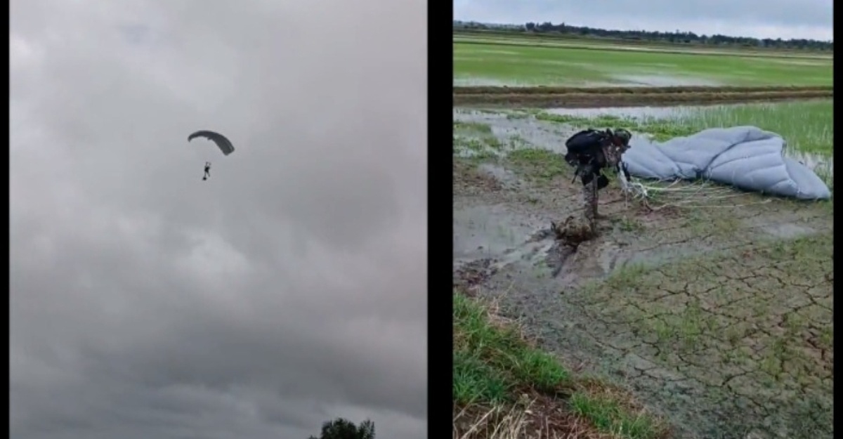 "Landing" Dalam Sawah