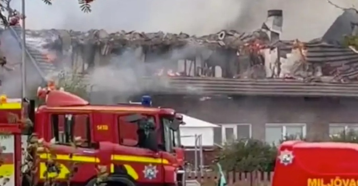Masjid sweden terbakar