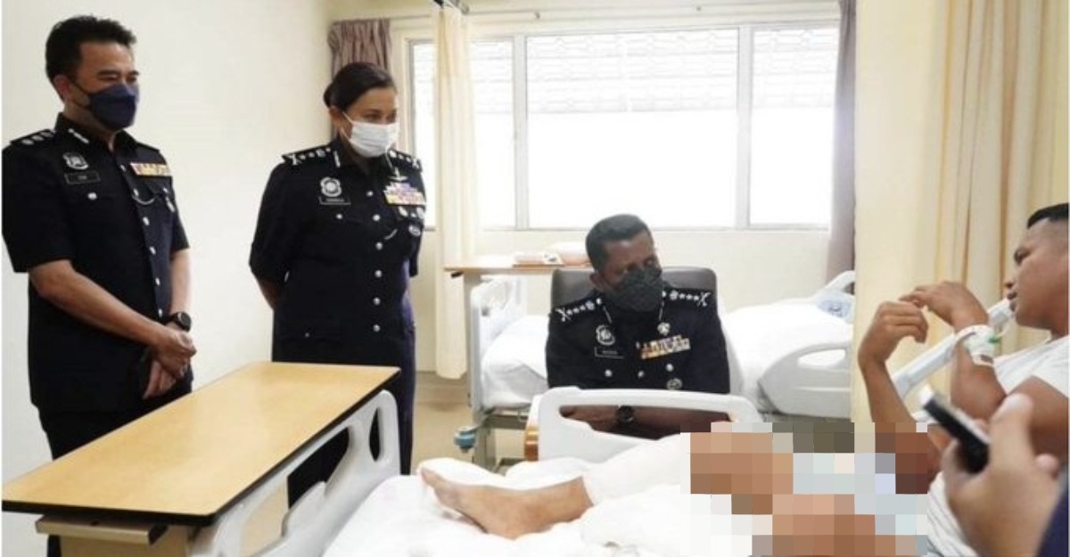 inspektor jatuh kejar suspek