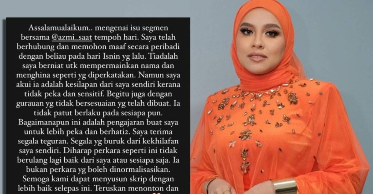 Jihan Muse mohon maaf