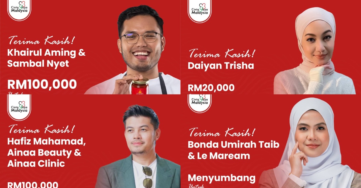 influencer menyumbang Palestin