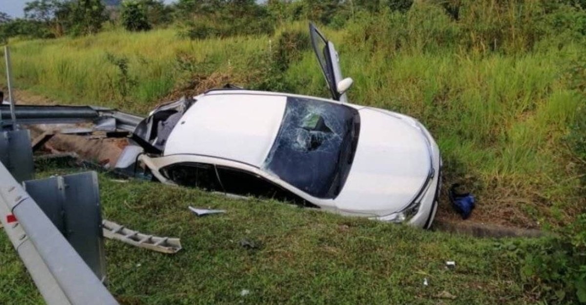 Kanak-Kanak Lelaki Maut, Bayi Parah Apabila Kereta Dipandu Ibu Terbabas