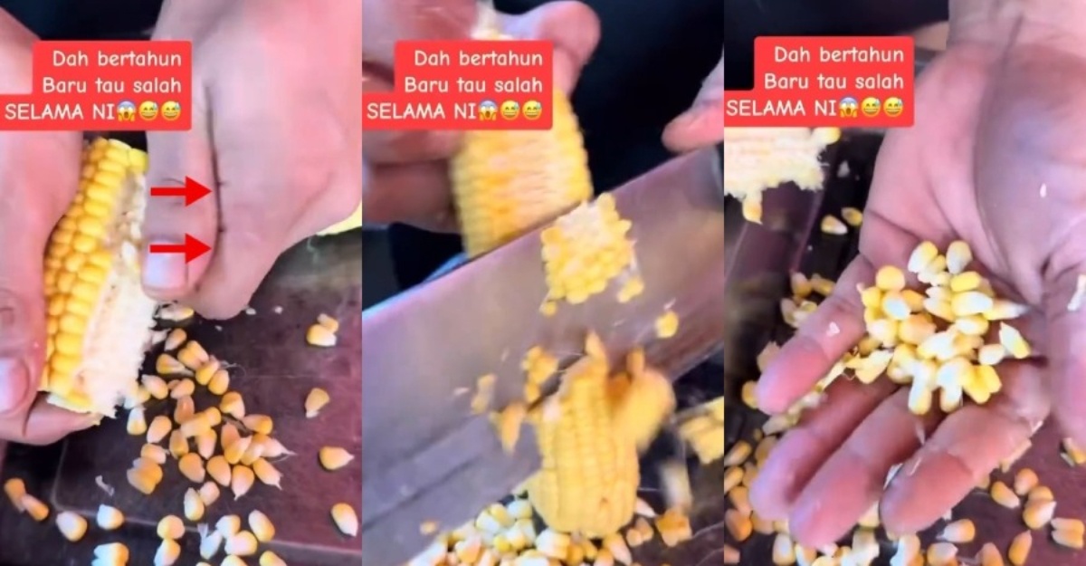 cara kupas jagung