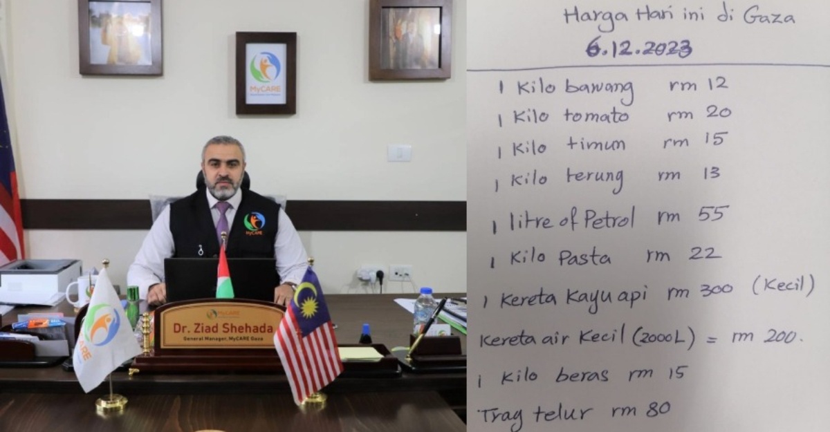 Harga barangan keperluan di Gaza
