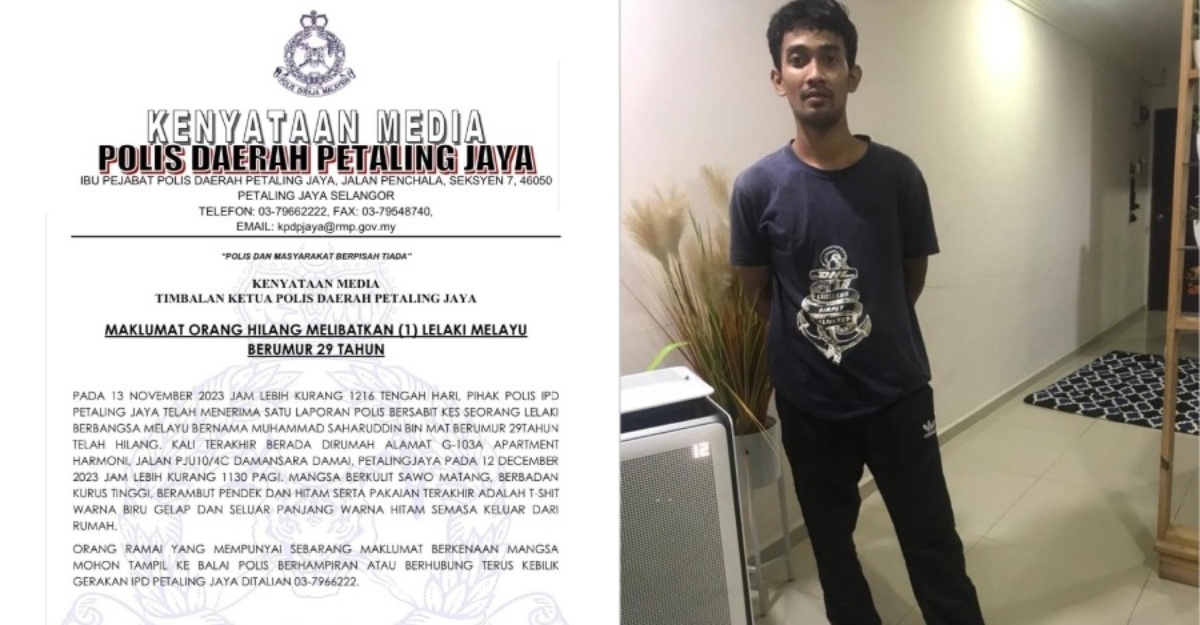Polis kesan seorang lelaki