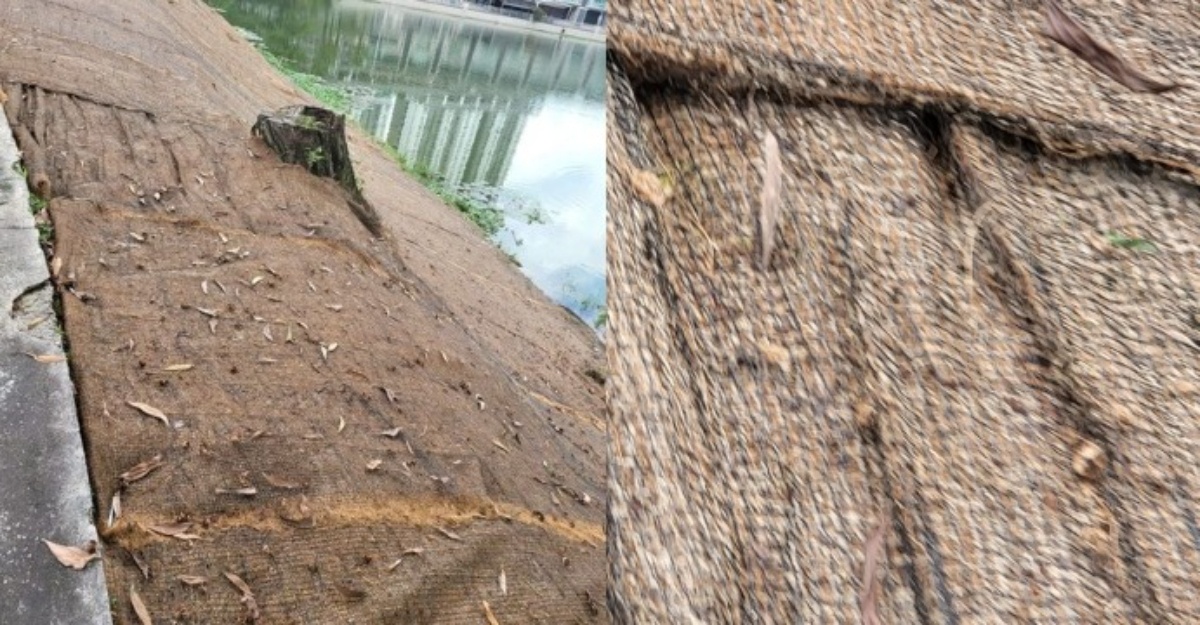 hessian cloth tebing bukit