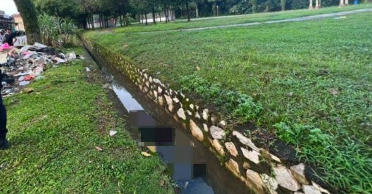mayat lelaki longkang
