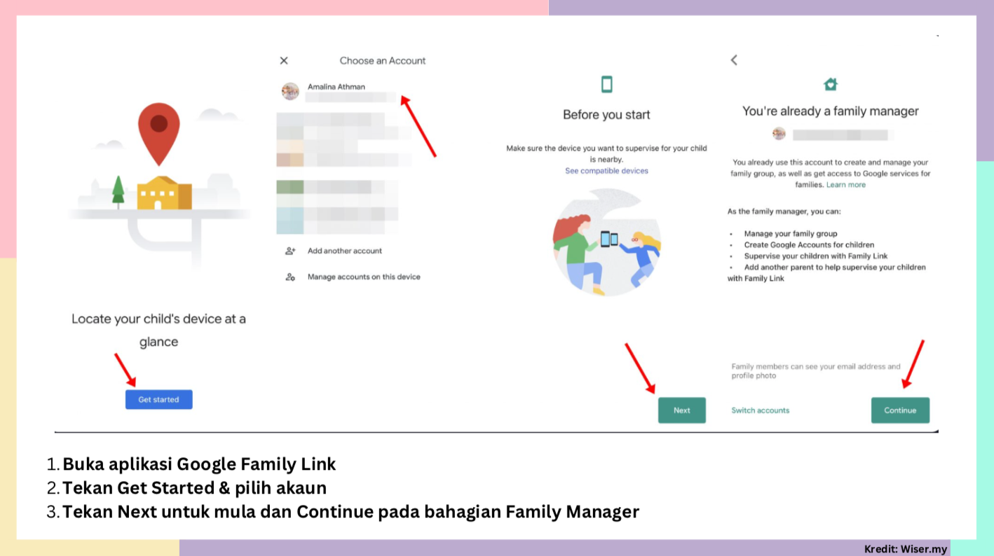 setting fon anak