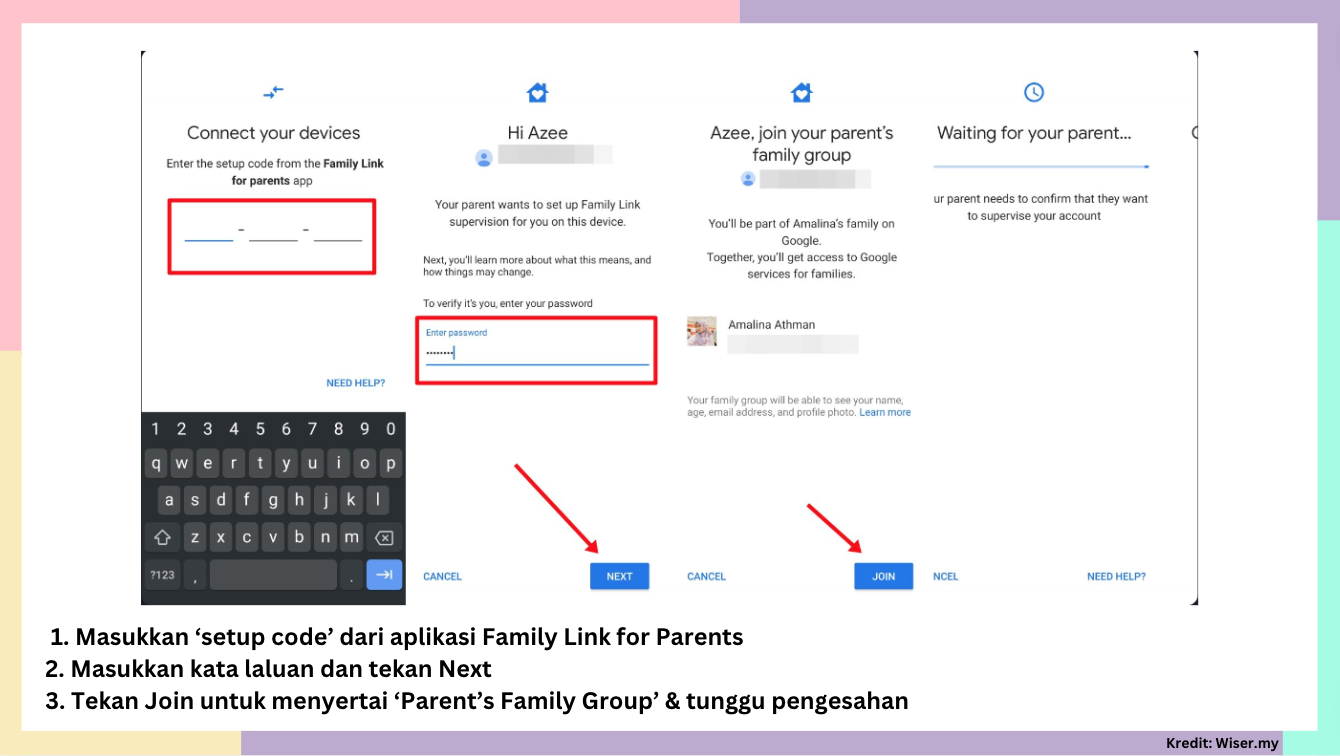 setting fon anak