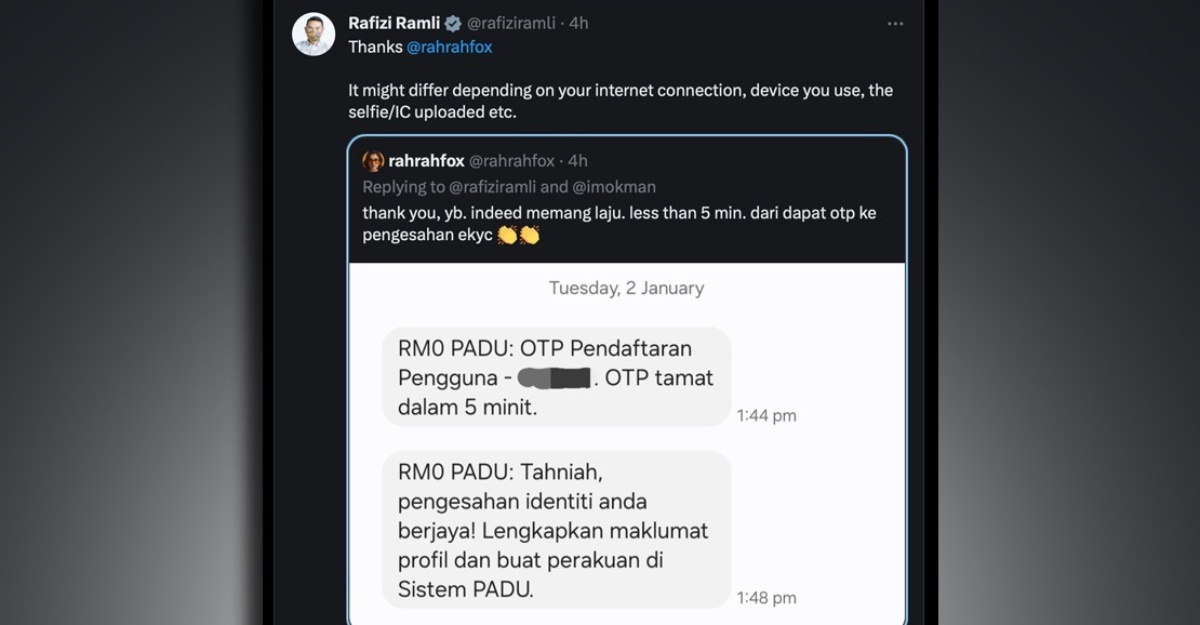 padu kurang lima minit