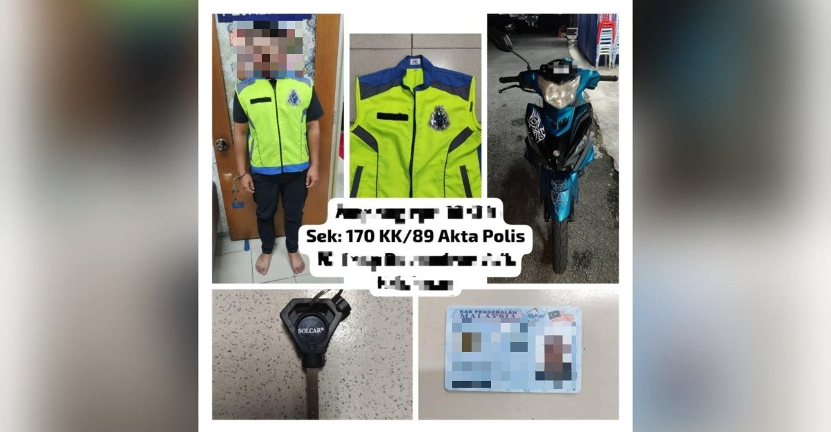 buruh menyamar polis