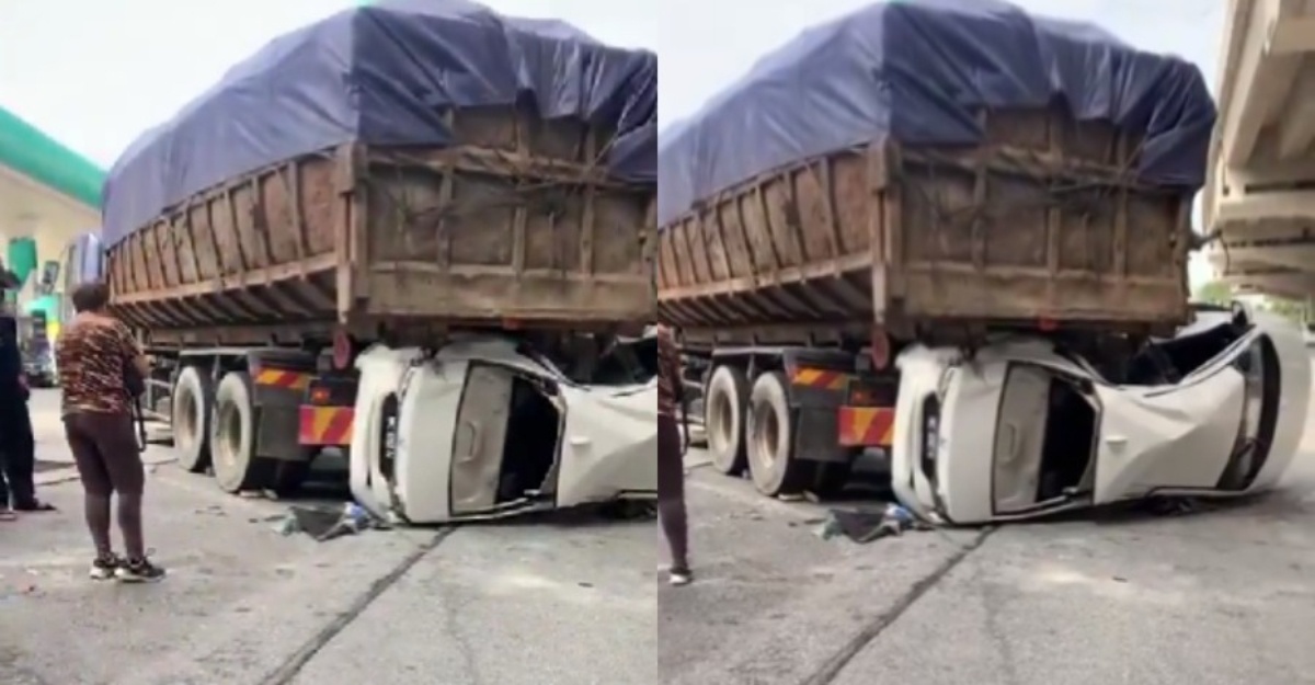 lori berundur langgar honda