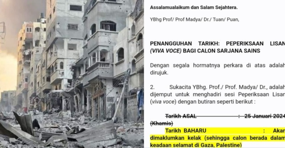 pelajar gaza tesis situasi sulit