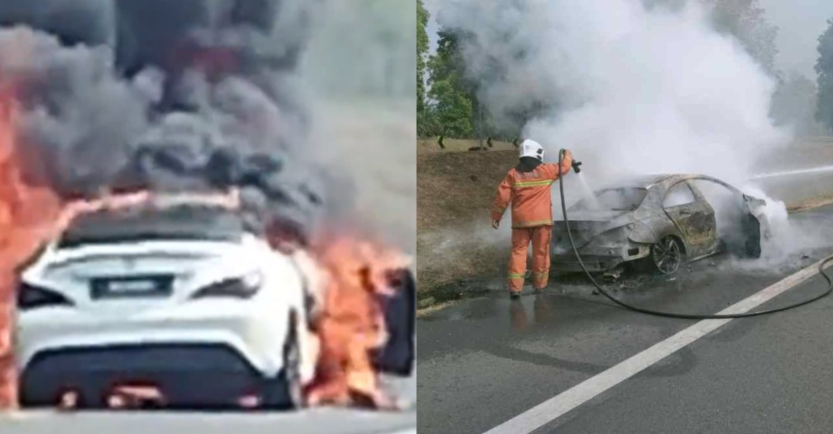 Kereta Terbakar Lebuhraya Utara-Selatan