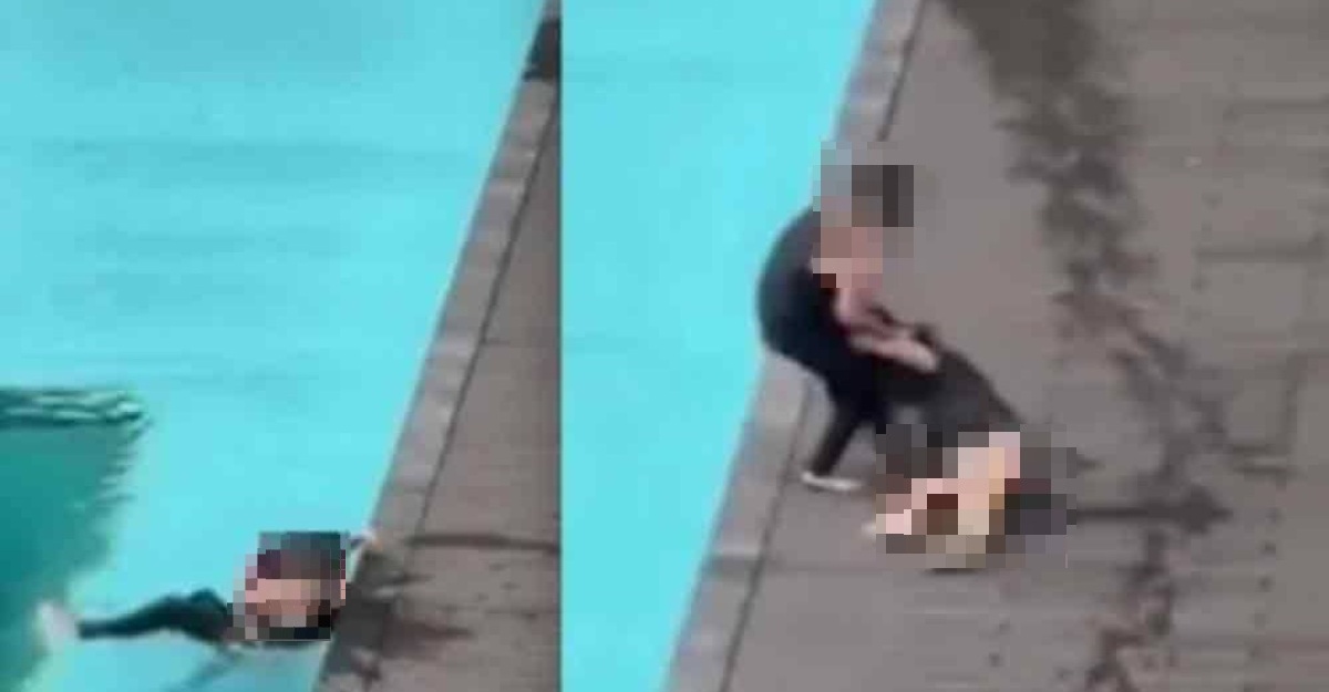 drama tepi kolam pasangan kekasih