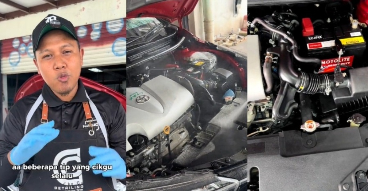 Tip basuh enjin kereta