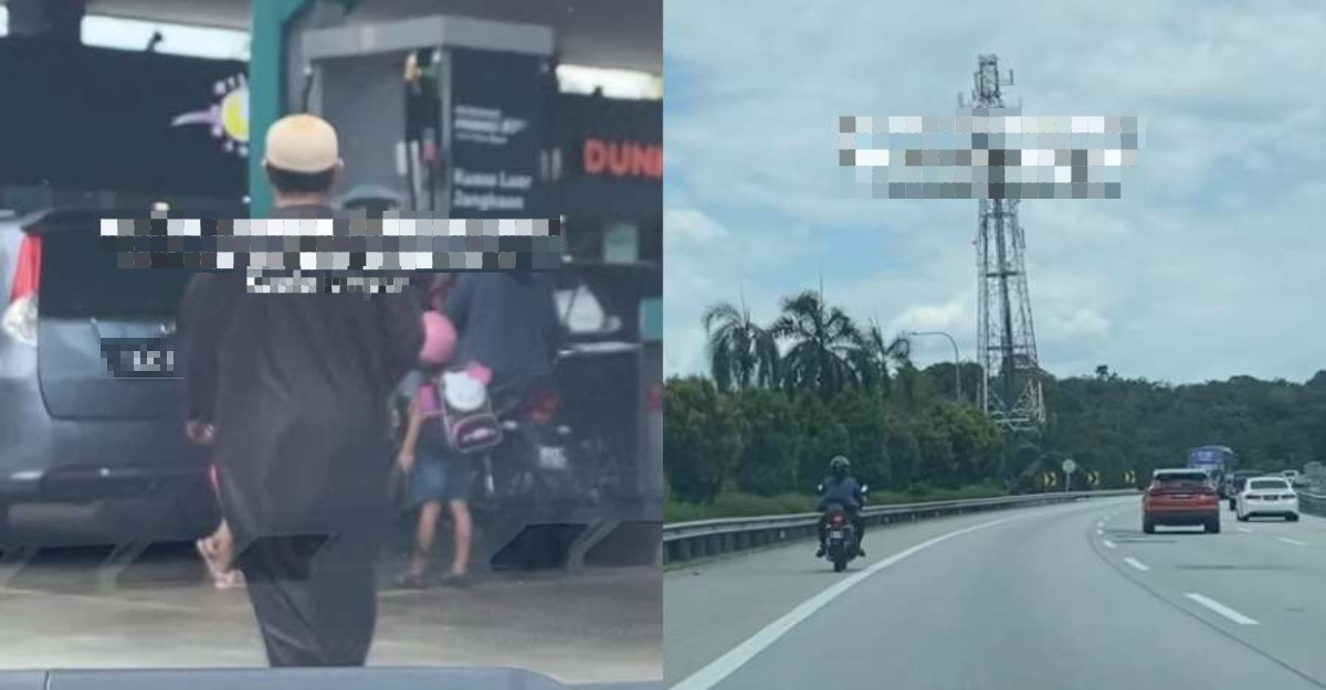 wanita tumpangkan kanak-kanak