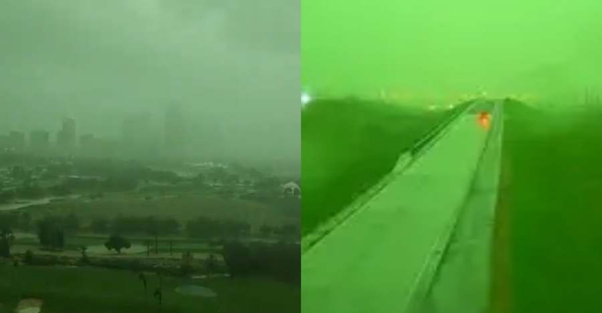 kenapa langit warna hijau