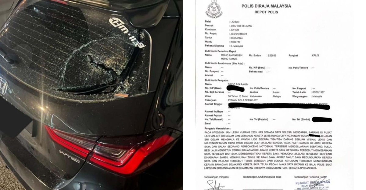 pecah kereta safiq rahim