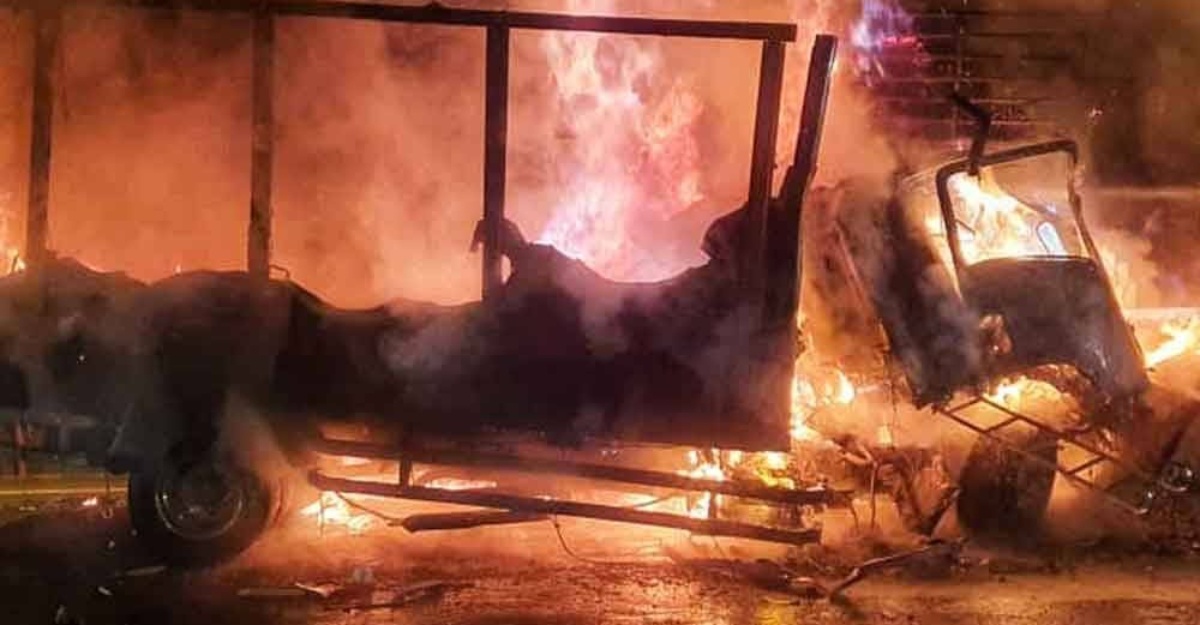 penumpang maut lori terbakar