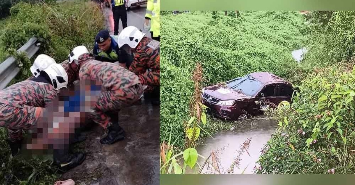 Wanita maut tercampak keluar kereta