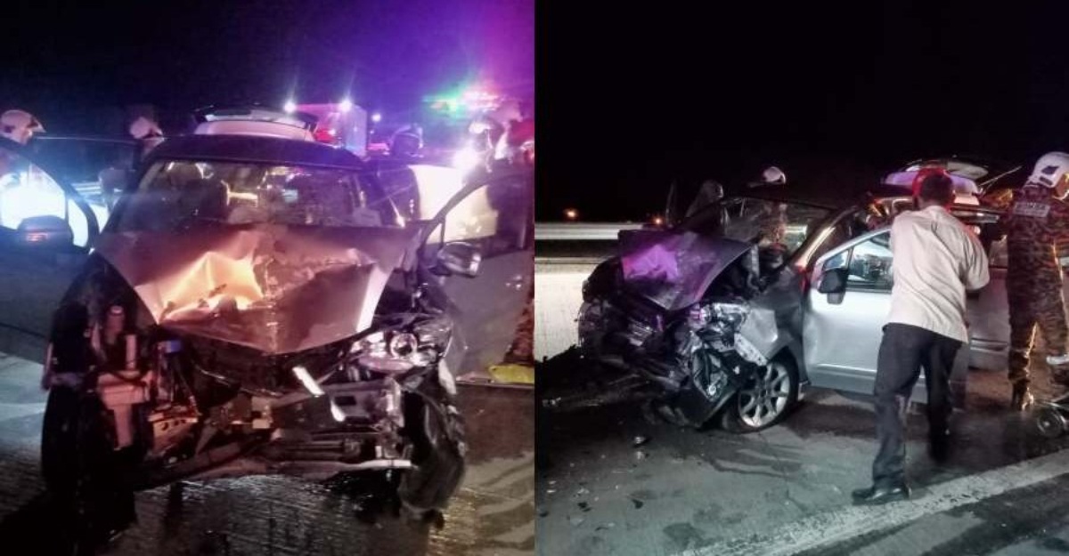 tiga parah kemalangan tapah