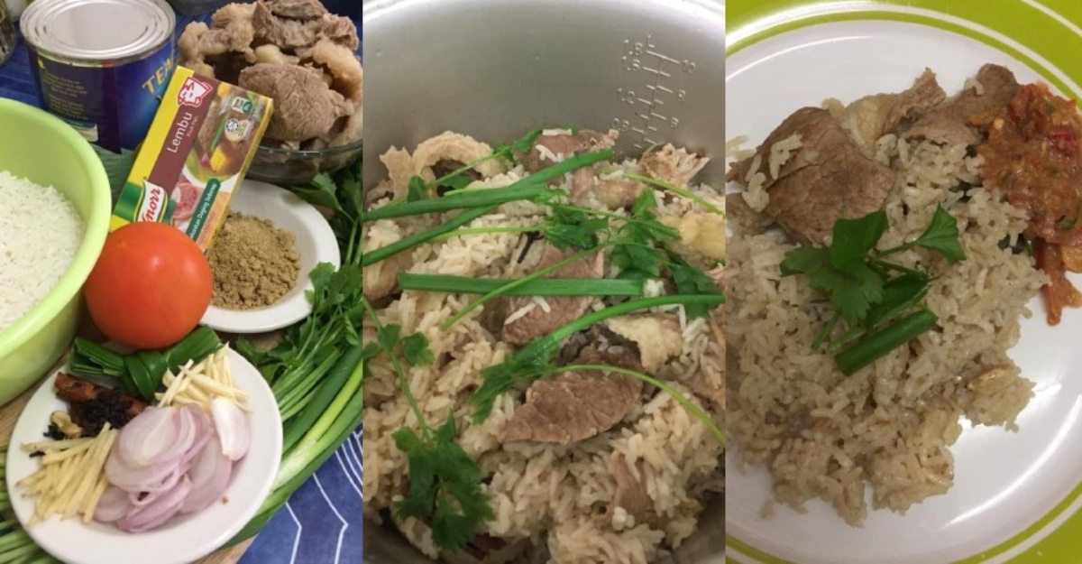 nasi daging air asam kerisik