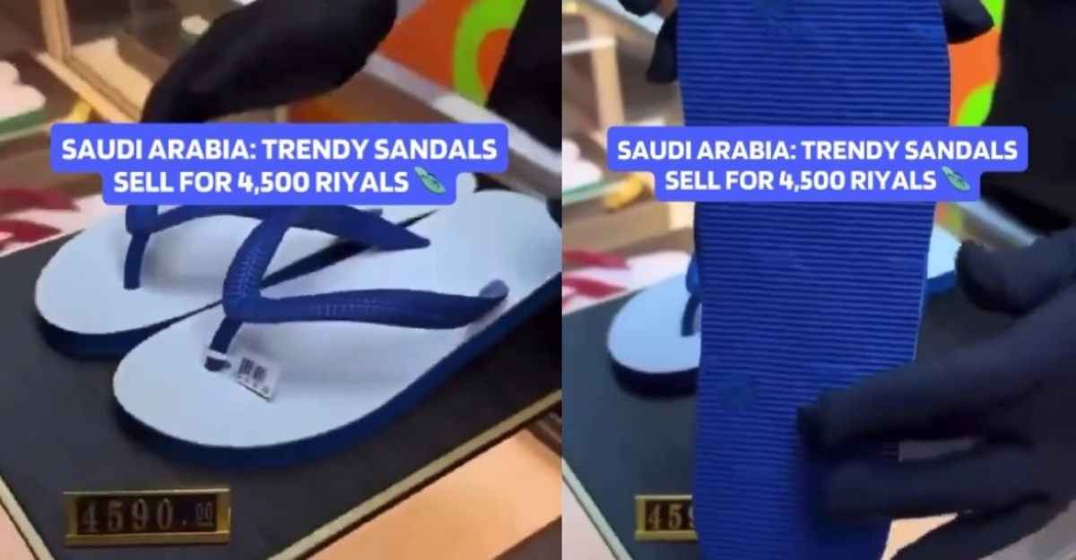 selipar berharga ribuan ringgit