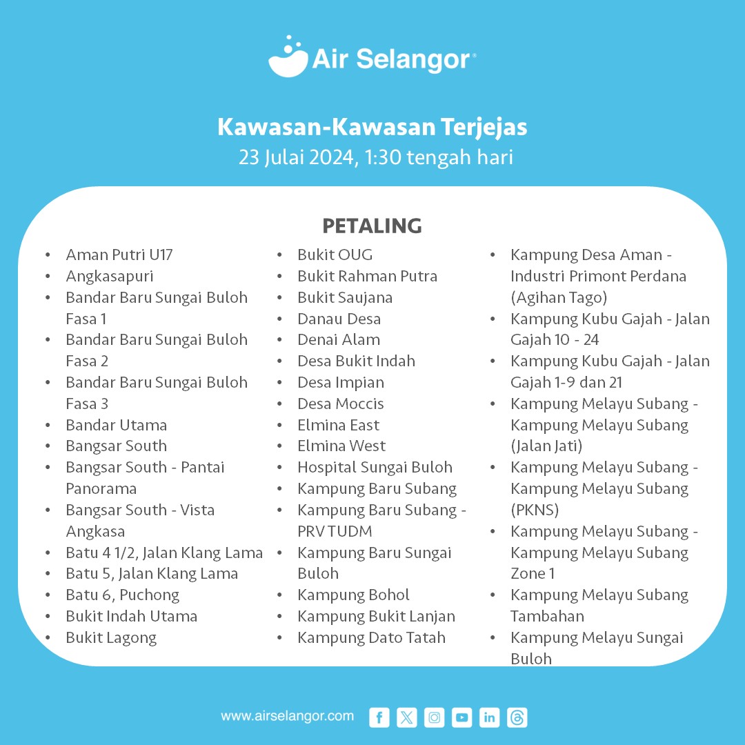 pencemaran bau air selangor