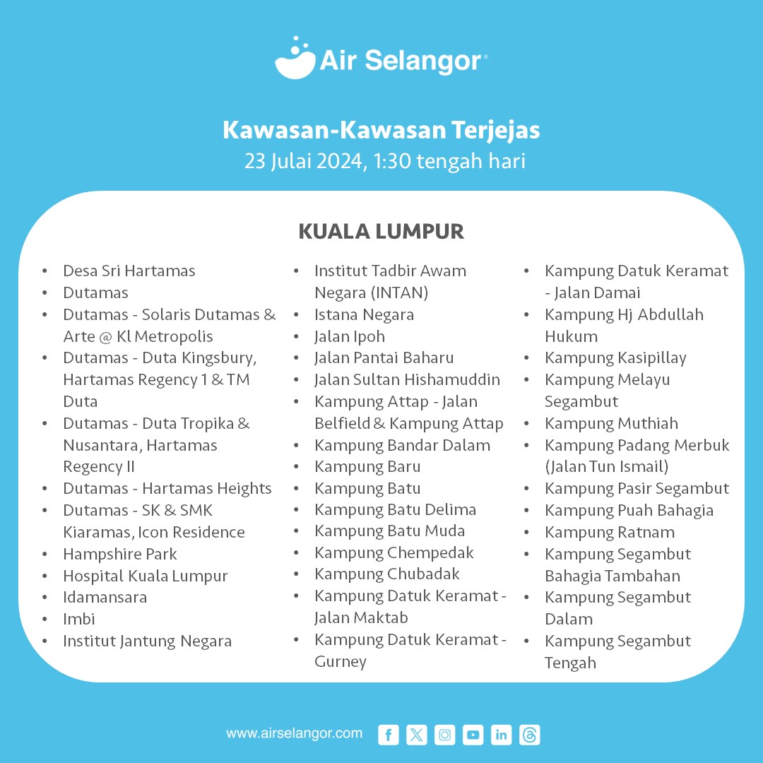 pencemaran bau air selangor