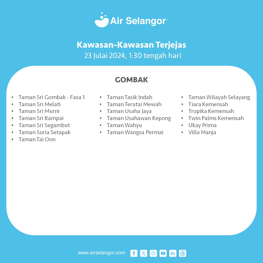 pencemaran bau air selangor